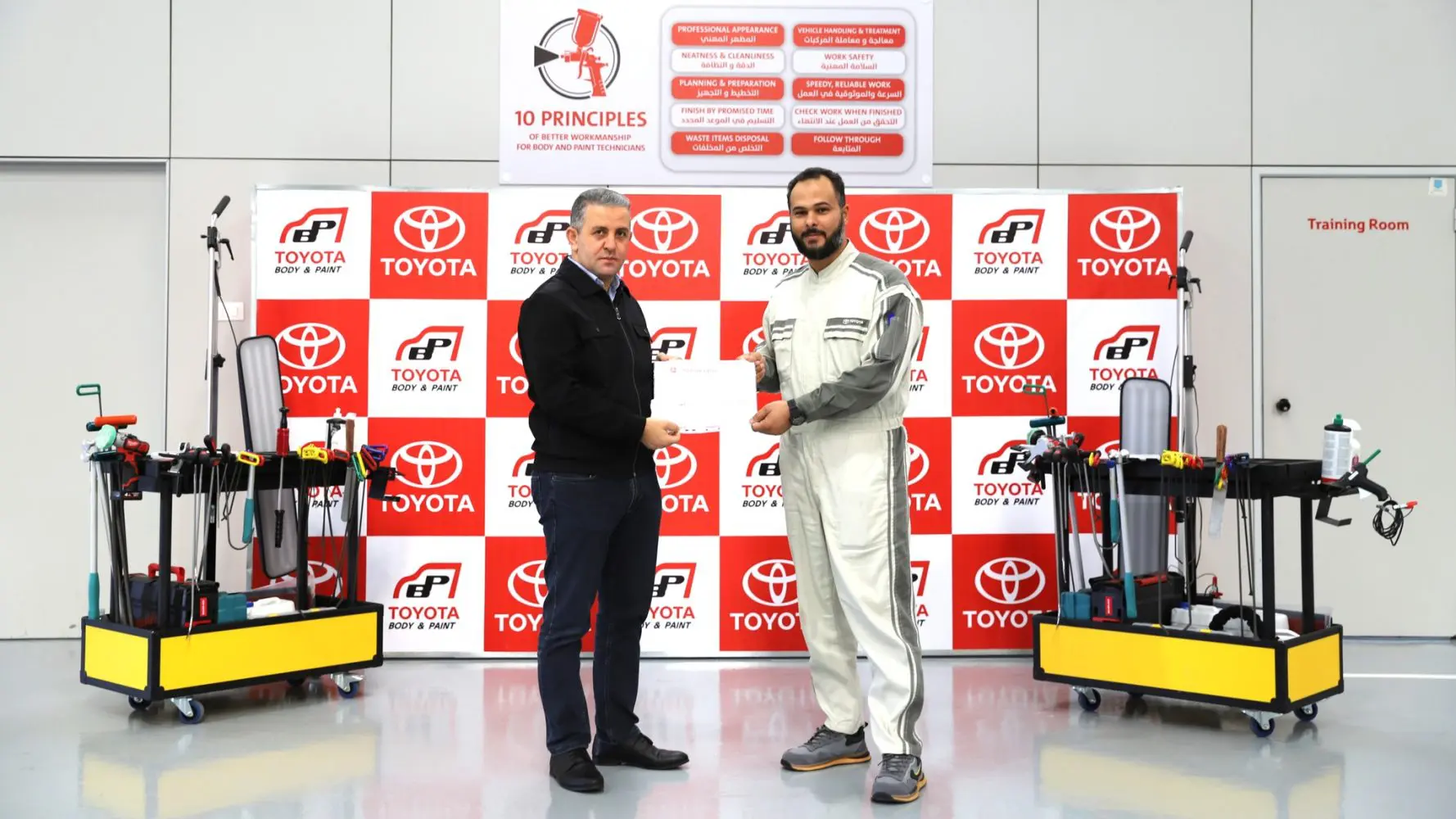 تويوتا ليبيا تختتم دورة PDR الداخلية لموظفي قسم السمكرة والطلاء 19 590838293 1236186685225193 8799668235951549512 n